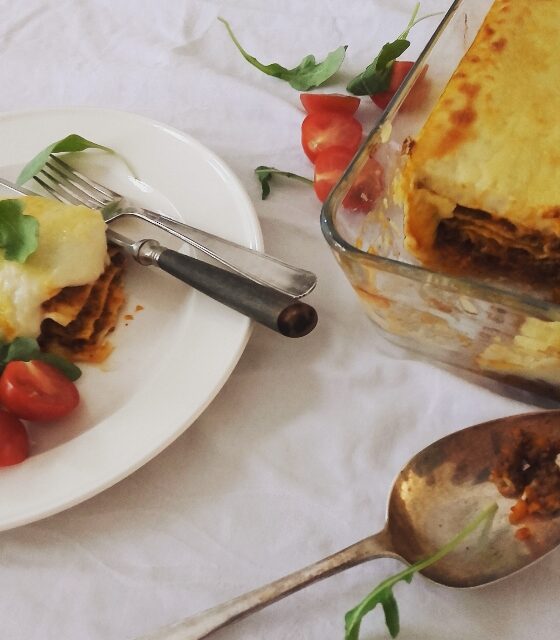 Lasagne bolognese met bechamelsaus